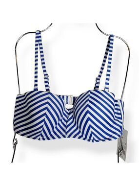 Shade & Shore Striped Underwired Bikini Top 34B